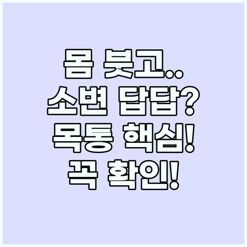 목통 몸이 자주 붓고 소변이 답답할 ..