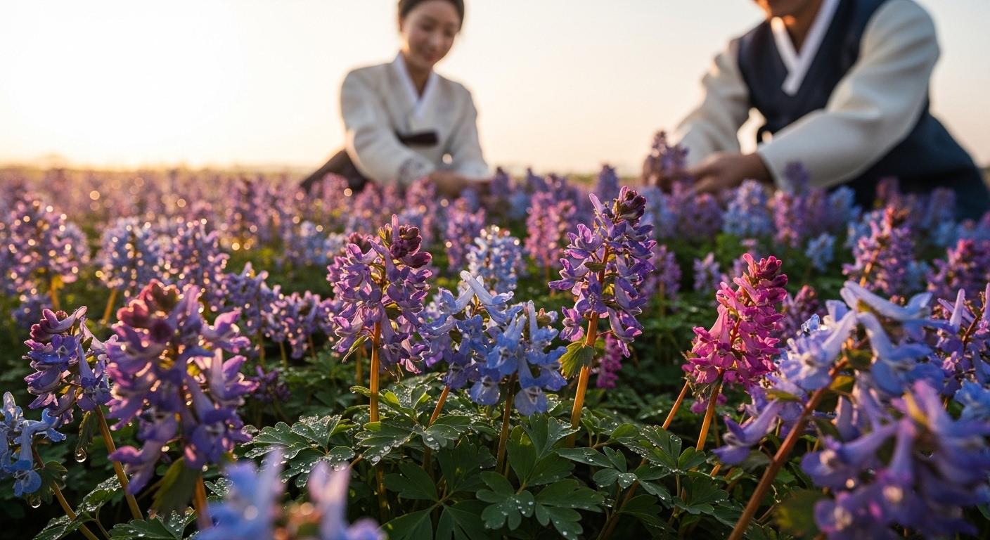 자주괴불주머니