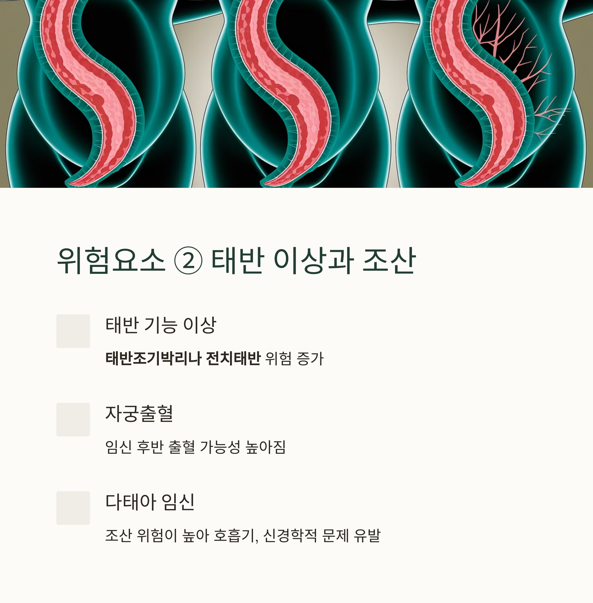 고령임신 &ndash; 태반 문제와 조산 가능성