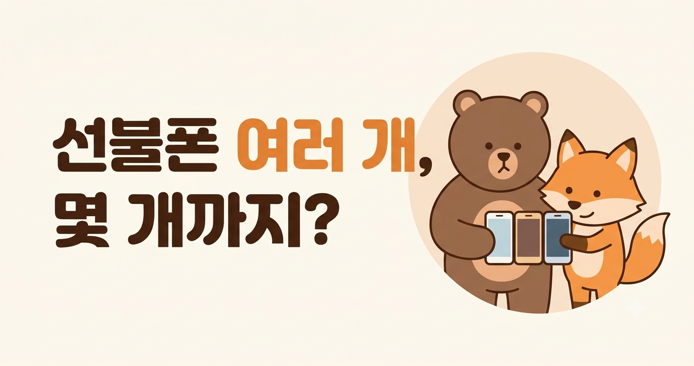 선불폰 여러 개 개통, 한 사람이 몇 개까지 만들 수 있을까요?