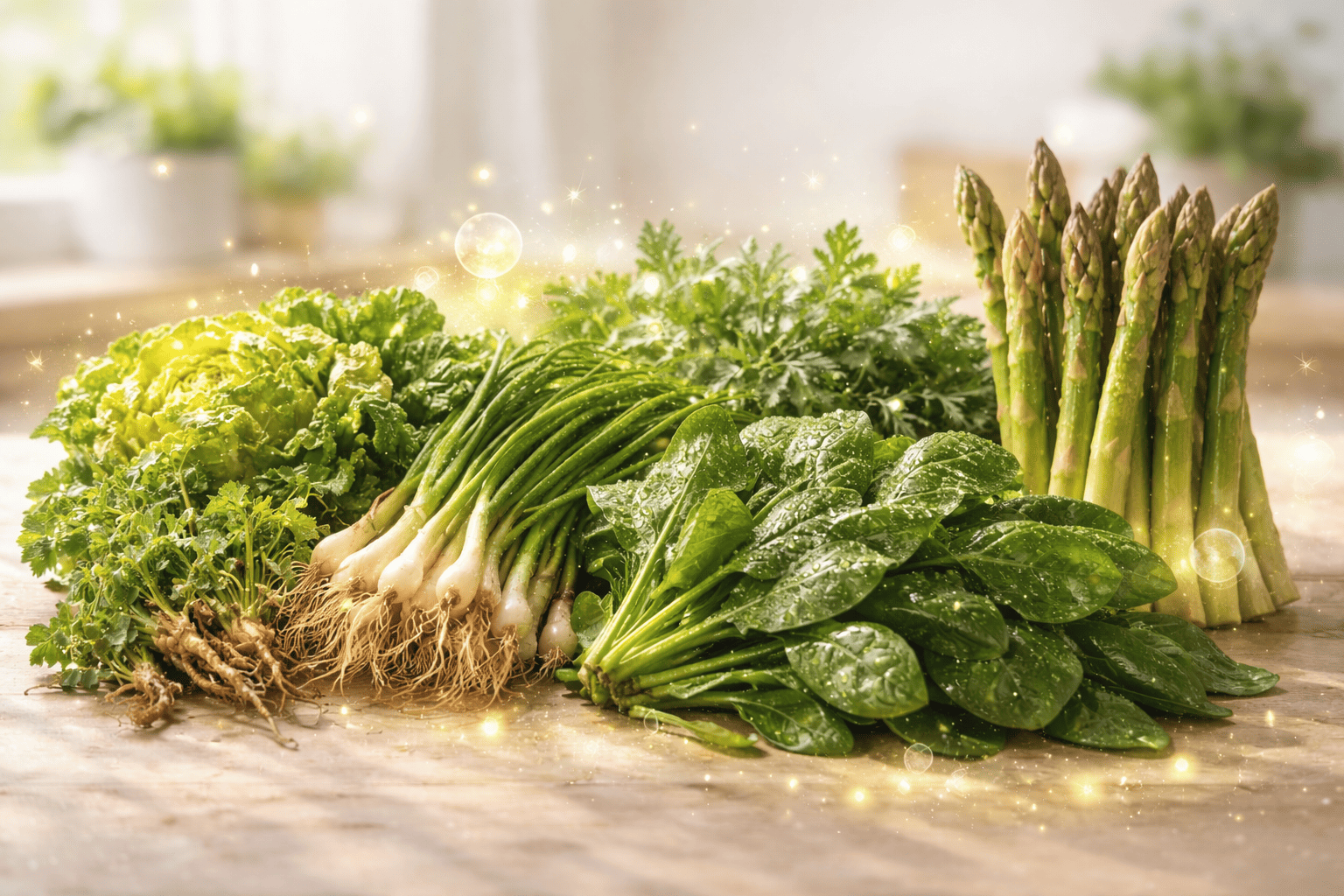 봄채소의 핵심 영양소와 건강 효과