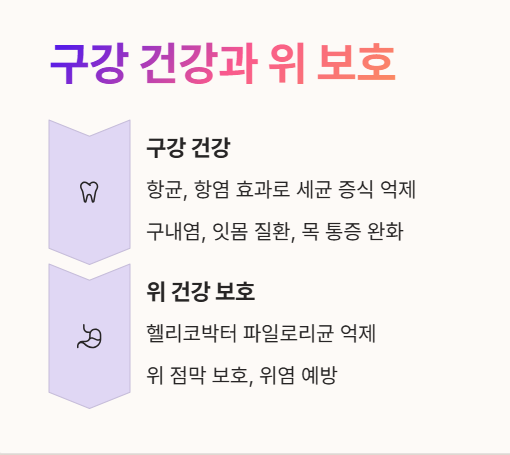 그린 프로폴리스 효능 : 구강건강&amp;#44; 위보호
