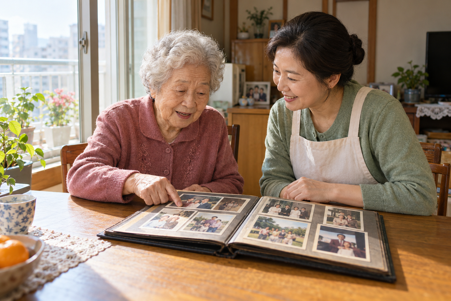 「과거의 일을 이야기 할 때 사진첩으로 이어지는 따뜻한 대화가 좋습니다」
