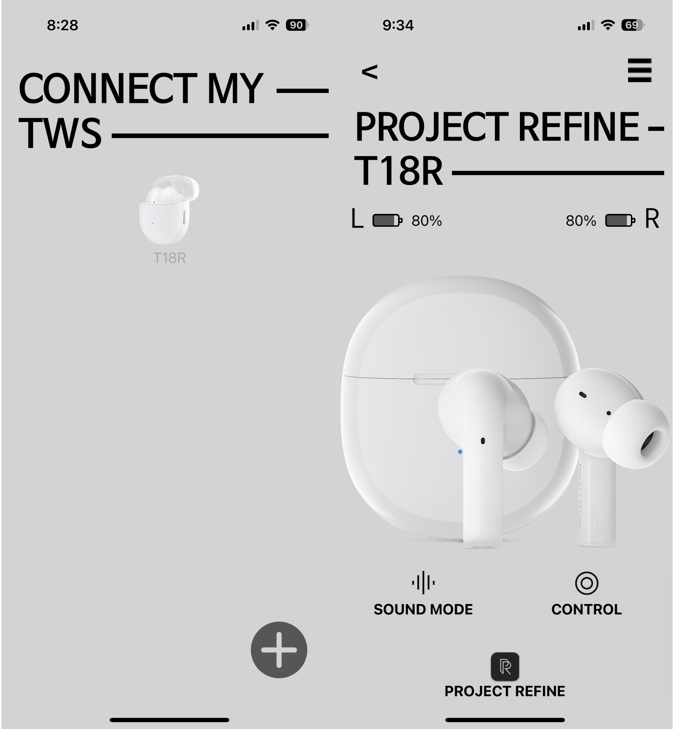 프로젝트 리파인 QCY T18R 연결