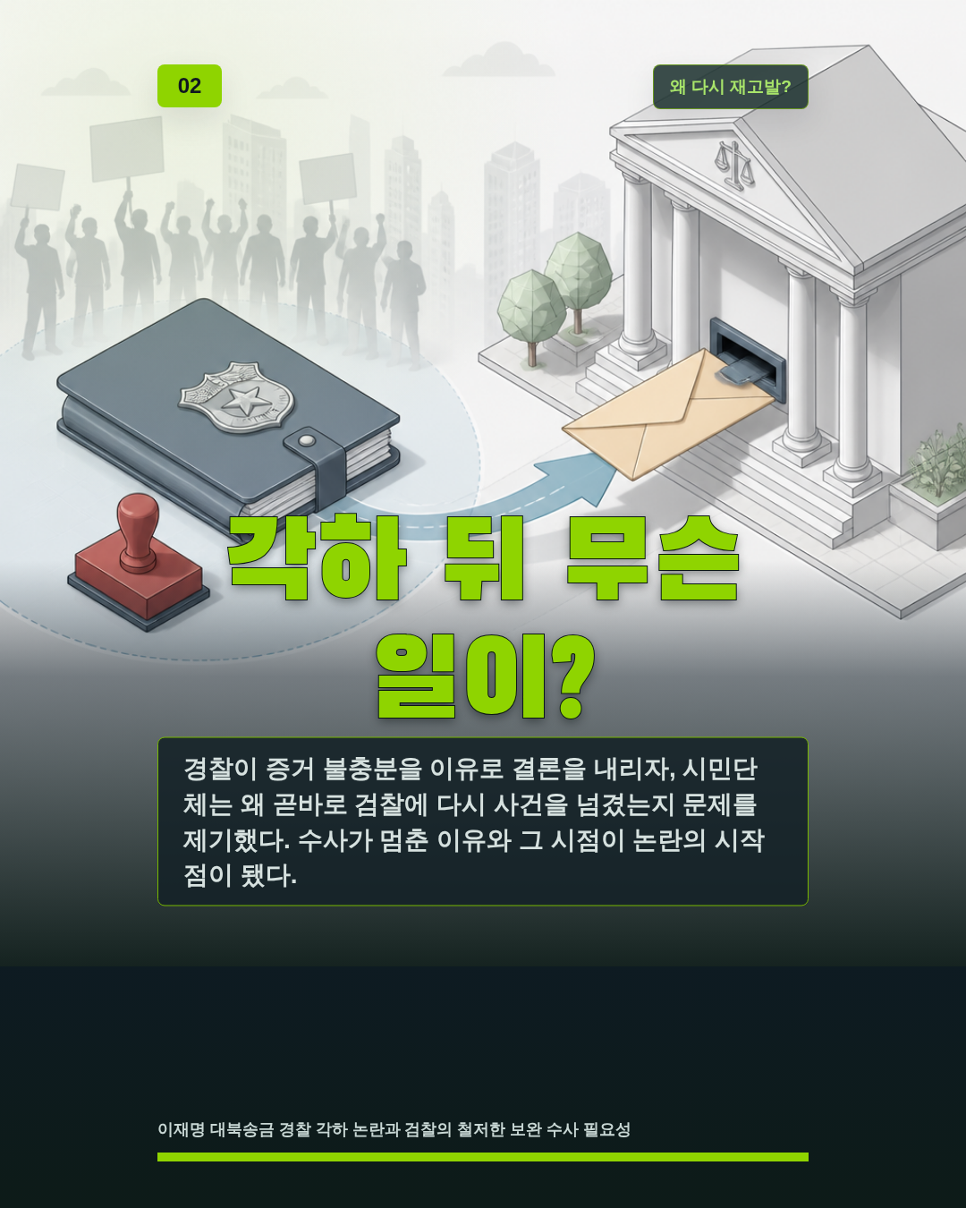 각하 뒤 무슨 일이?