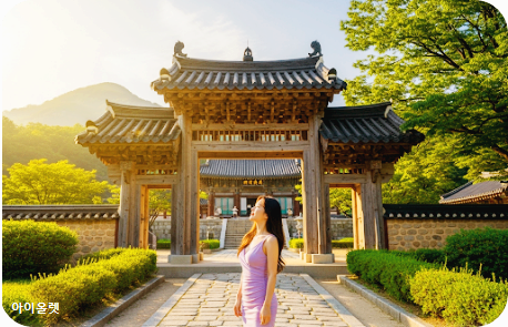 강진 무위사 전경 (가상으로 AI가 제작)