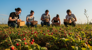 산딸기-수확하는-모습