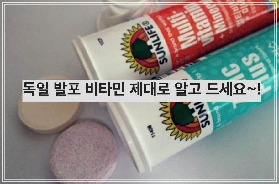 독일 발포 비타민 제대로 알고 드세요~!