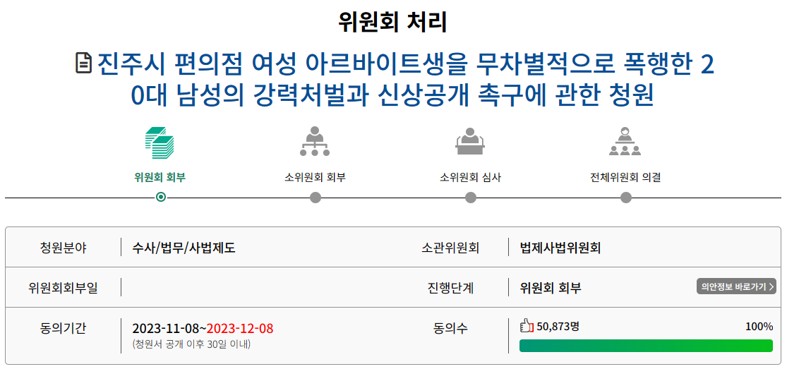 숏컷 패미 청원