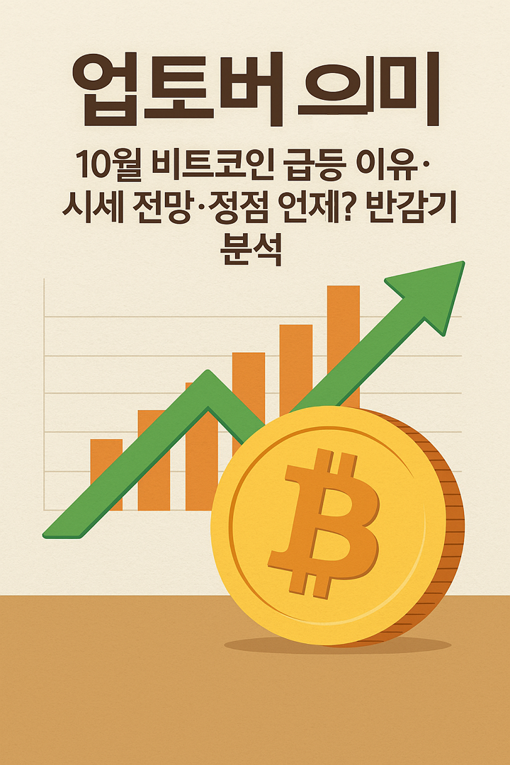 업토버 의미, 10월 비트코인 급등 이유, 시세 전망, 정점 언제? 반감기 분석