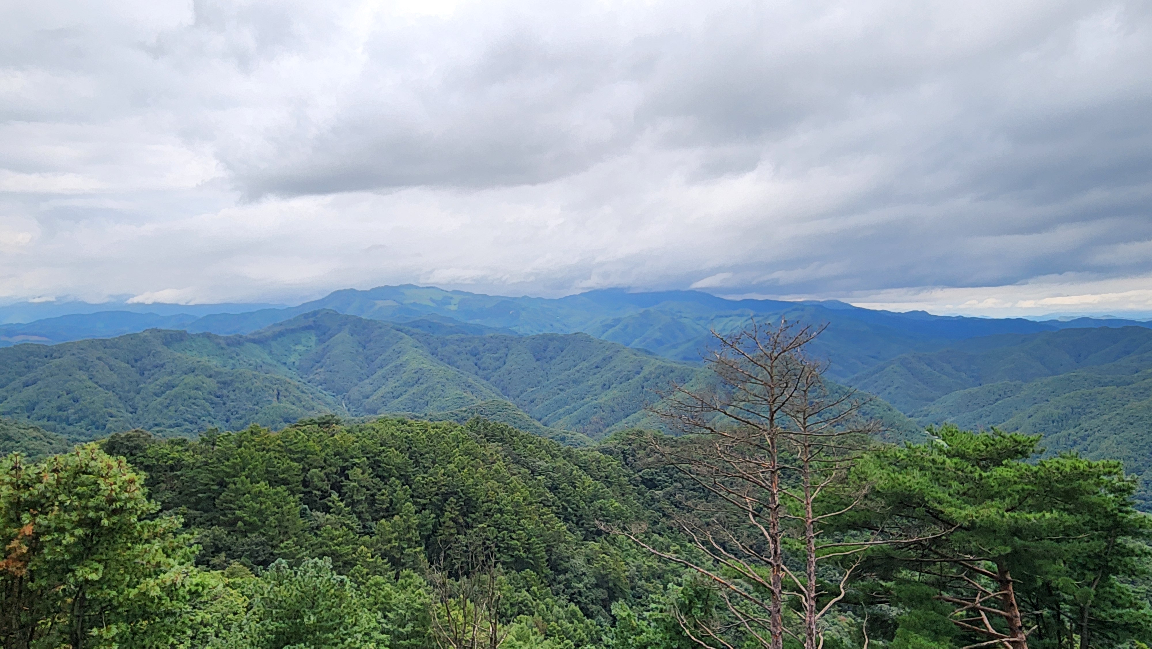 춘천 삼악산 케이블카 정상에서 바라본 강원도의 산세
