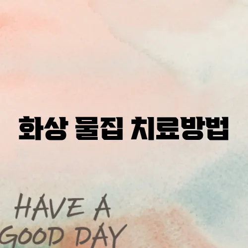 화상 물집 치료방법