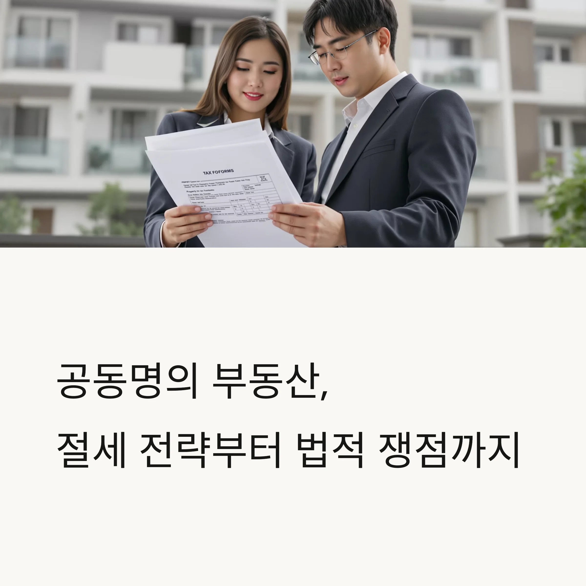 공동명의 부동산, 절세 전략·이혼·증여·법적 쟁점