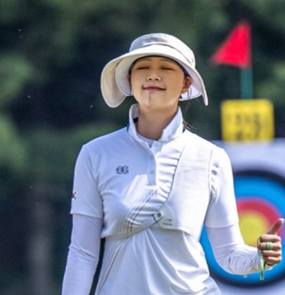 양궁 국가대표 선수 코오롱 모자
