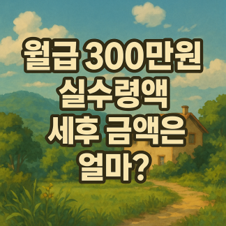 월급 300만원 실수령액 세후 금액은 얼마?