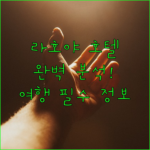 샌디에이고 라호야 호텔 완벽 분석 여