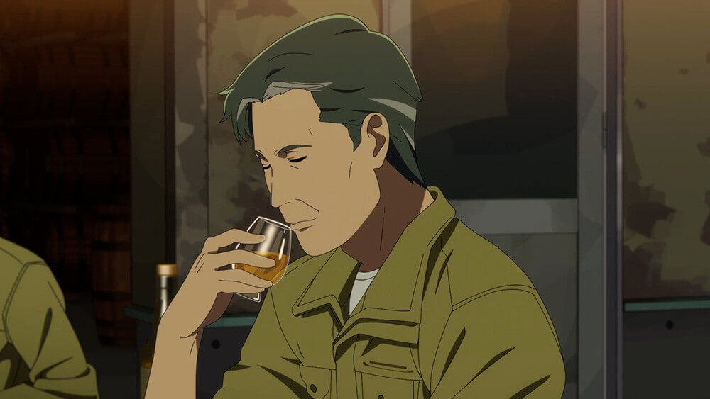 코마를 시음하는 루이 아버지의 모습