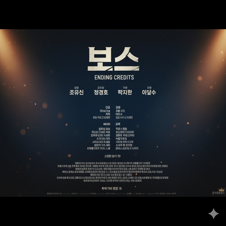 영화 '보스' 엔딩 크레딧