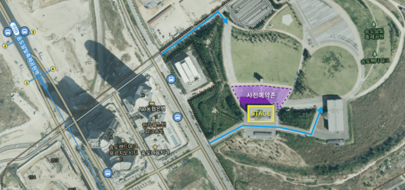 송도맥주축제-사전예약존과-무대-위치