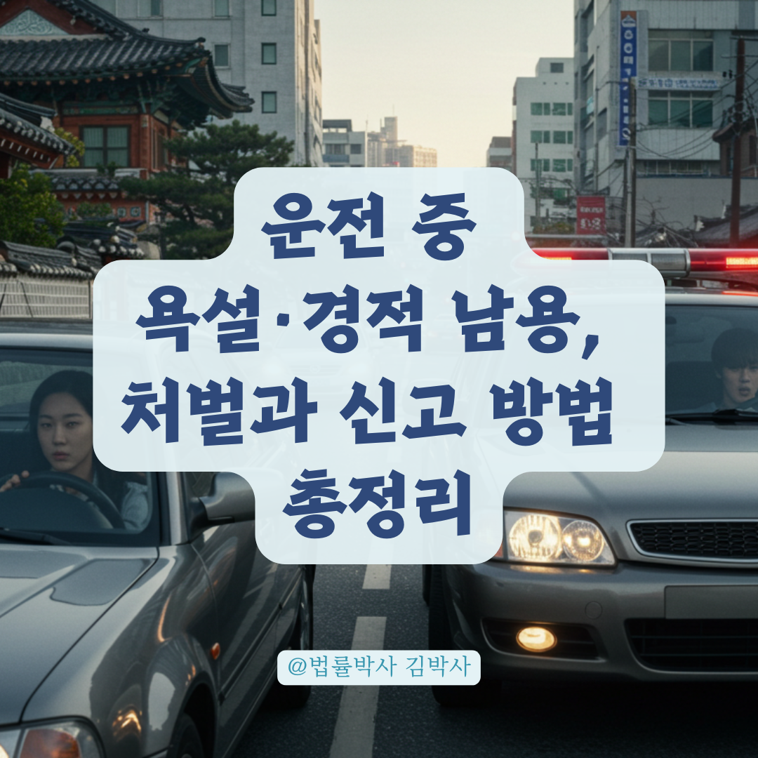 운전 중 욕설과 경적 반복, 처벌 가능한 유형과 경찰 신고 절차 총정리.
