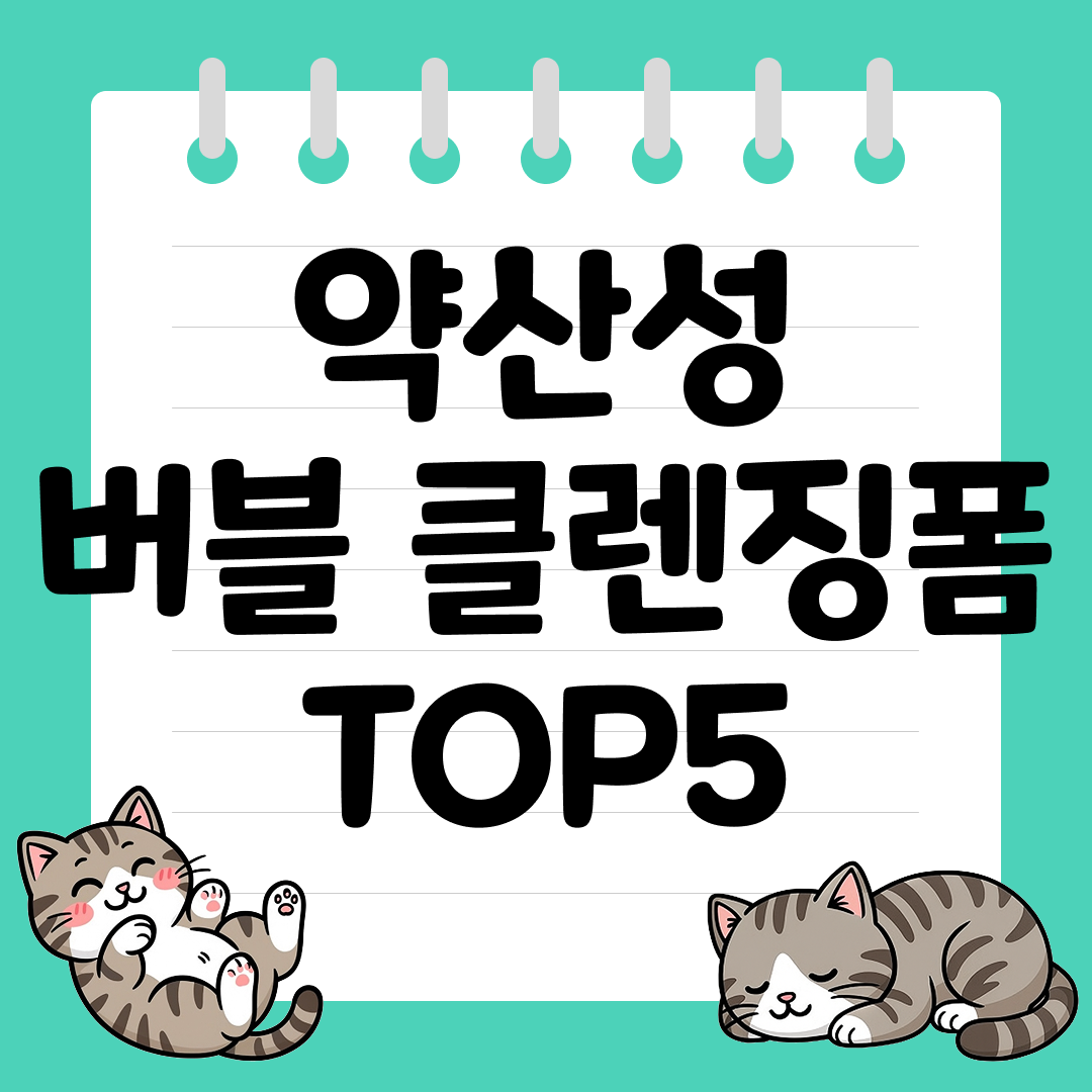 마찰 자극 없이 부드러운 약산성 버블 클렌징폼 추천 순위 TOP5