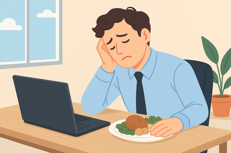 식곤증을 느끼는 남자