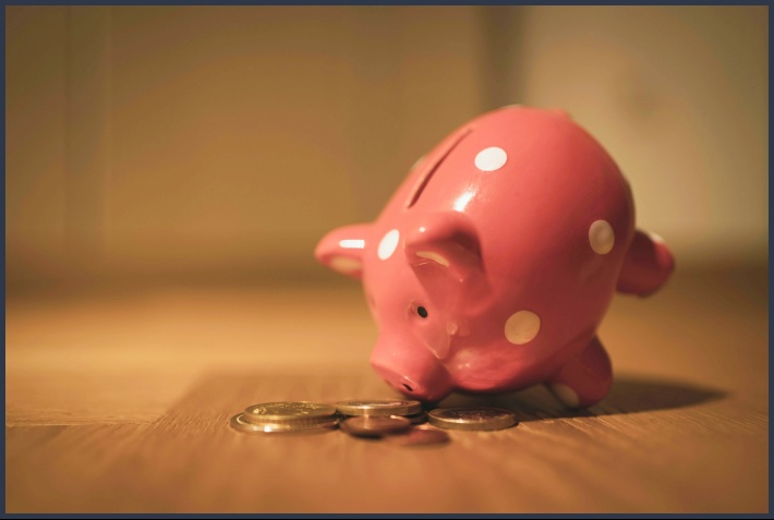 돼지저금통과 동전