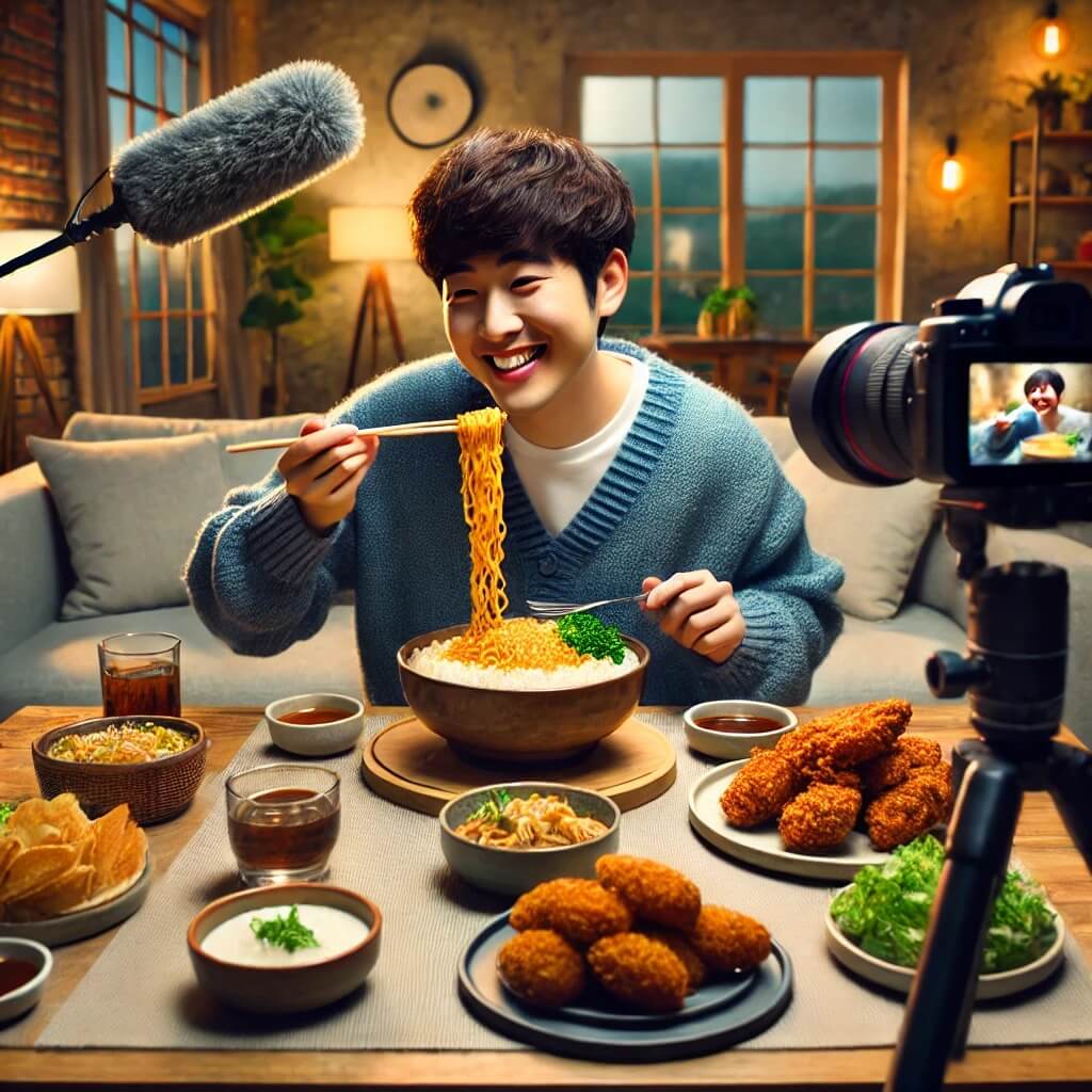 먹방-촬영하는-유튜버