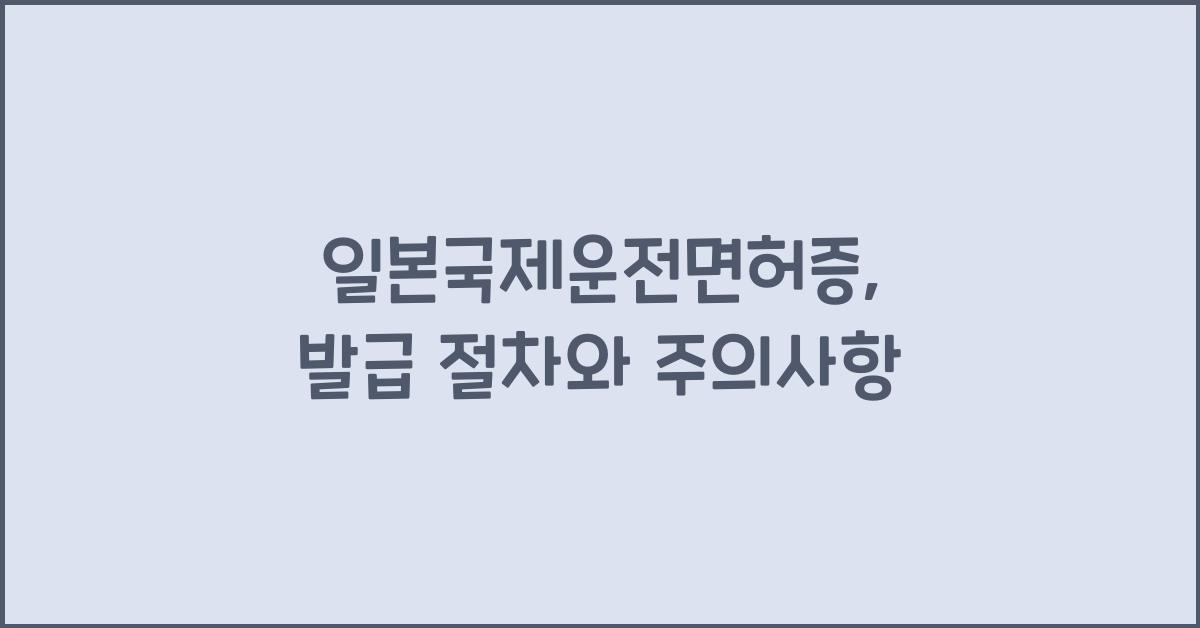 일본국제운전면허증