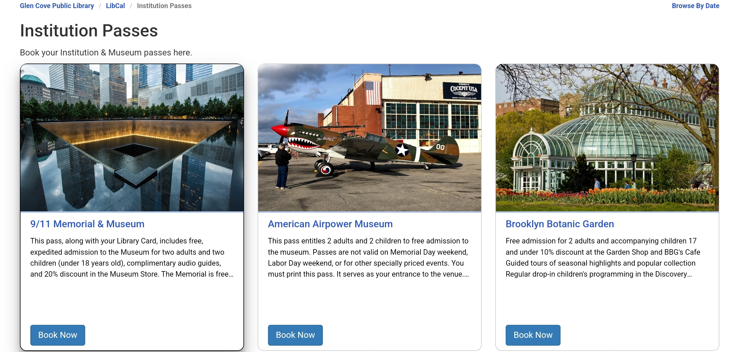 911 Memorial & Museum Pass 도서관 카드를 만들면 무료 이용 가능한 곳들