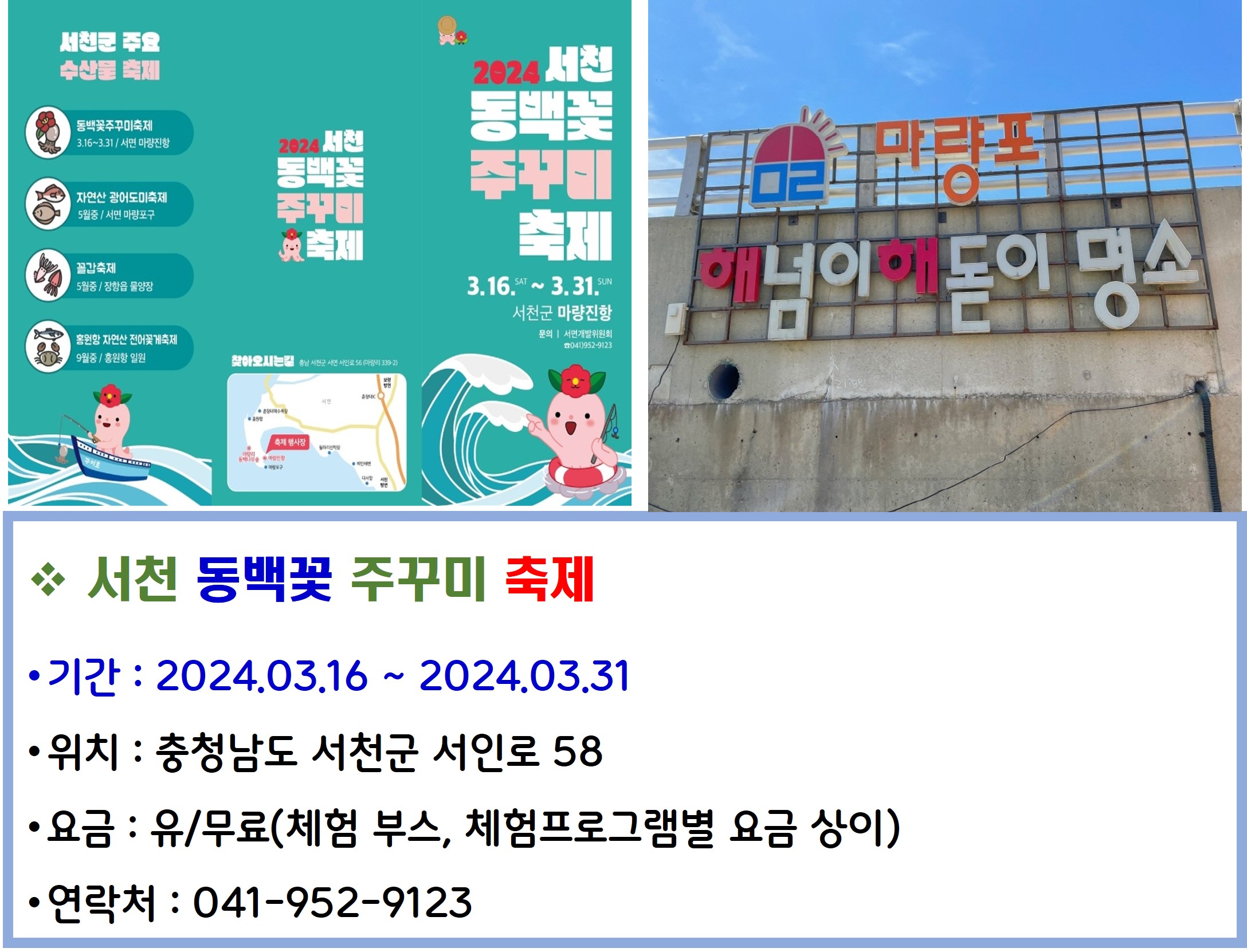 서천 동백꽃 주꾸미 축제