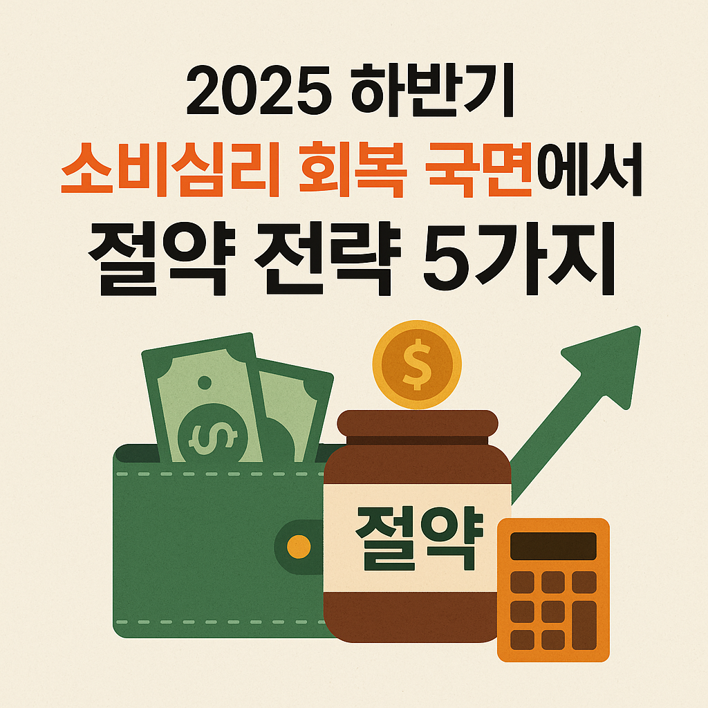 소비심리 살아난다지만… 나도 모르게 새는 돈 5곳 (2025 하반기 절약 전략)