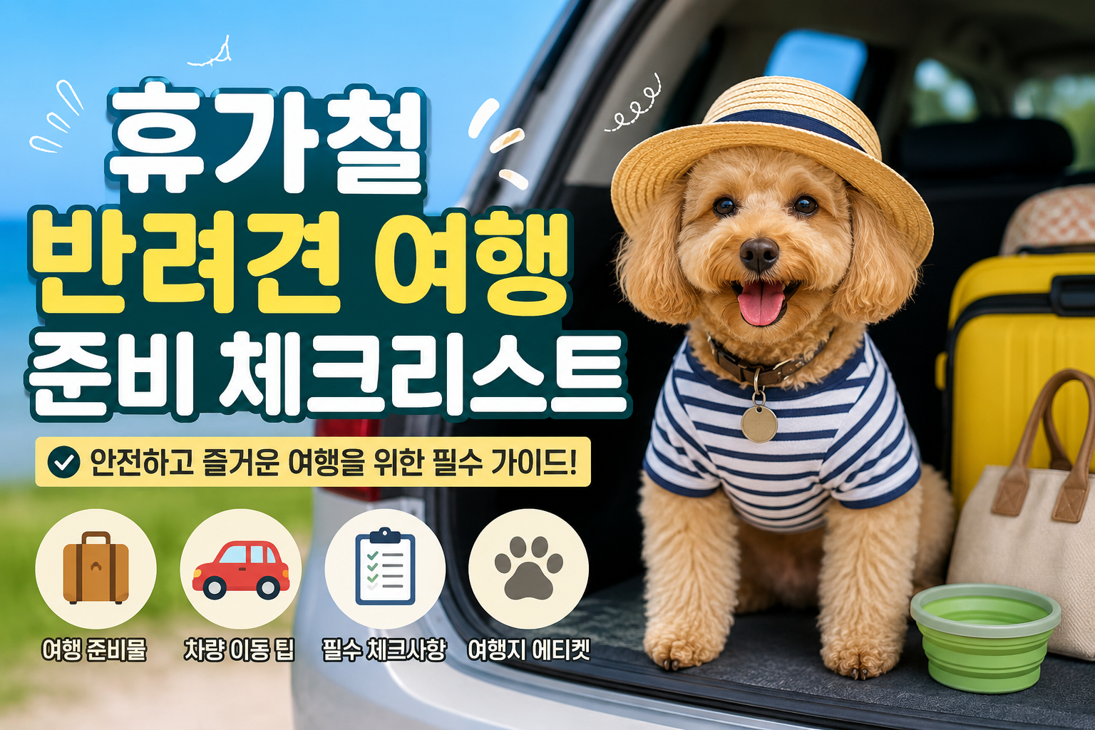 휴가철 반려견 여행 준비 체크리스트