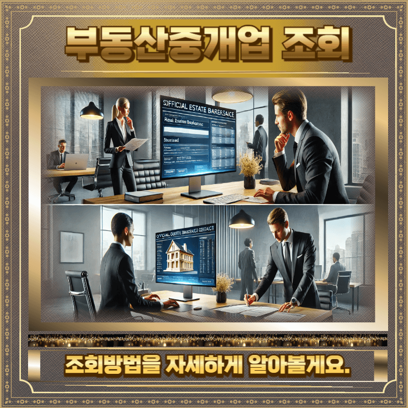 부동산중개업조회 방법