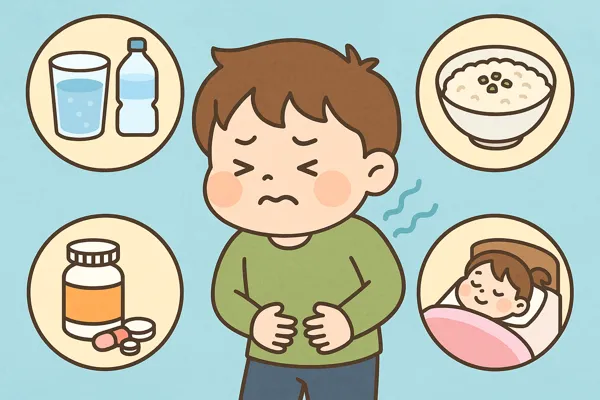 장염 관리 핵심을 떠올리는 건강 컷