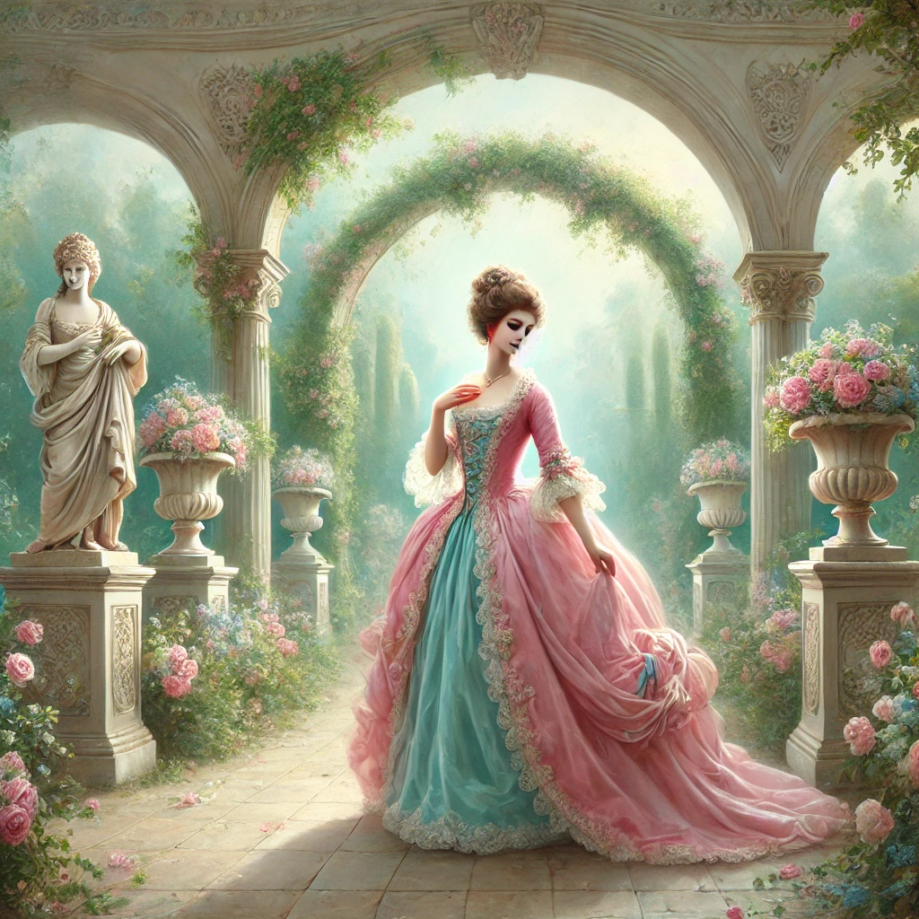 로코코 시대의 우아함을 나타낸 이미지