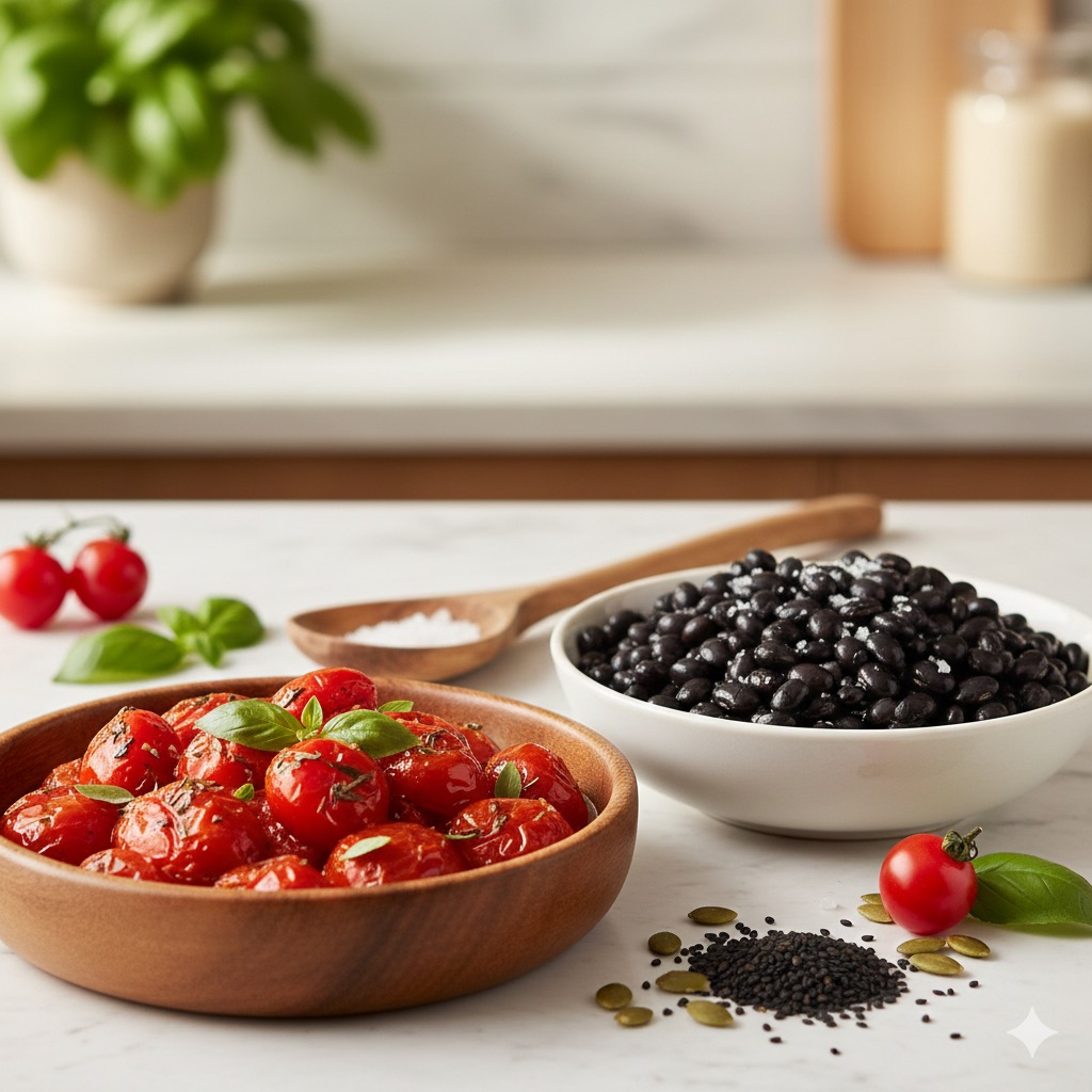 토마토 검은콩 이미지