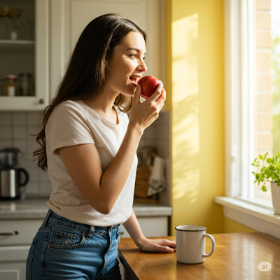 공복에 사과 먹고 속이 불편한 이유? 식도 자극 증상의 원인 분석