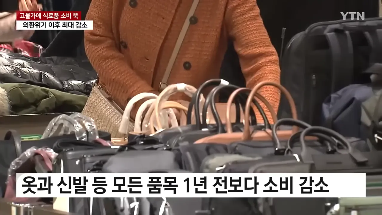 옷&#44; 신발 등 모든 품목 소비량 감소세