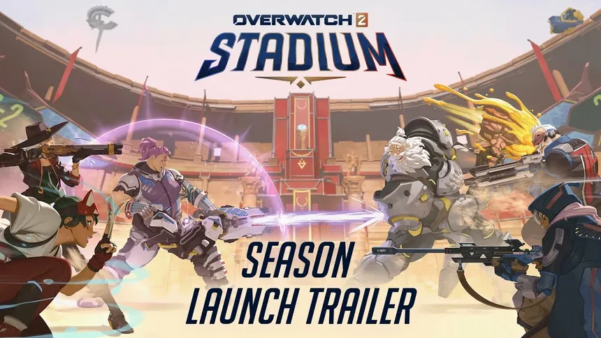 오버워치2 스타디움 모드 경기 장면과 신규 전장 이미지