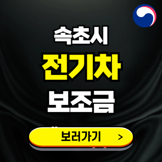 속초시 전기차 보조금 지원 신청하기 ❘ 2025 지급대상 및 차종 보기