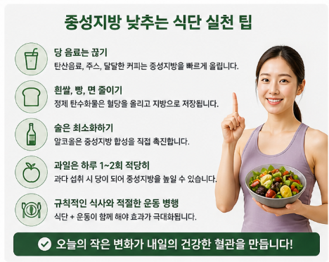 중성지방만 높은 경우, 운동보단 가장 먼저 바꿔야 할 식단