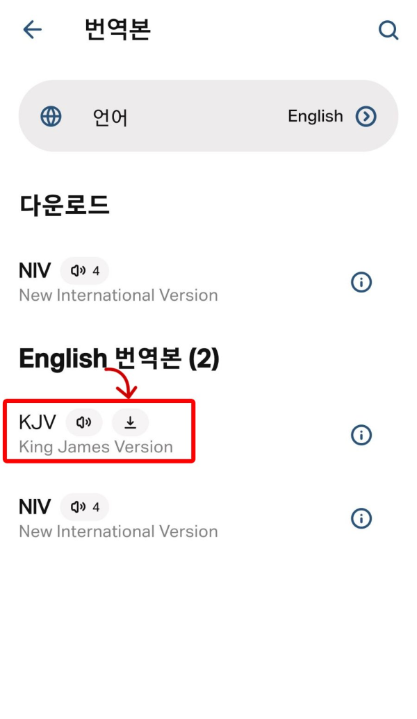 영어성경 다운로드