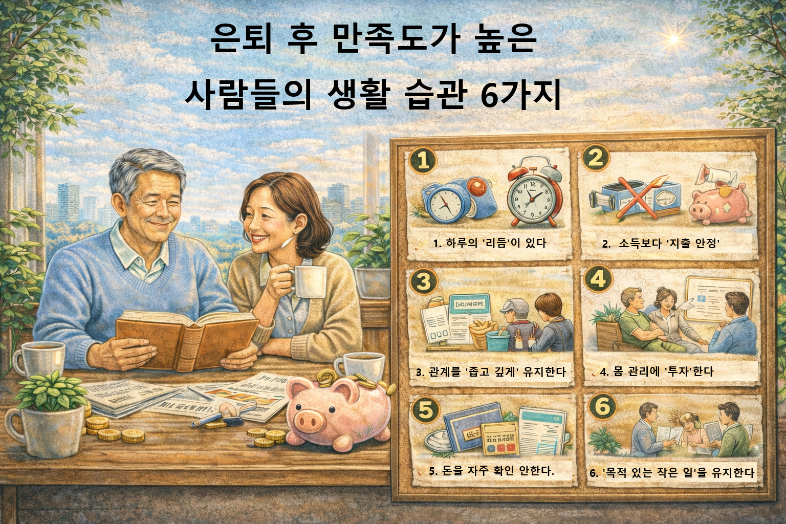 은퇴 후 만족도가 높은 사람들의 생활 습관 6가지 (연구 기반)