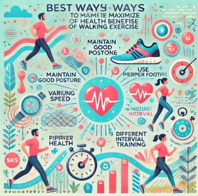 걷기 운동, 건강 효과 극대화하는 방법 관련 사진