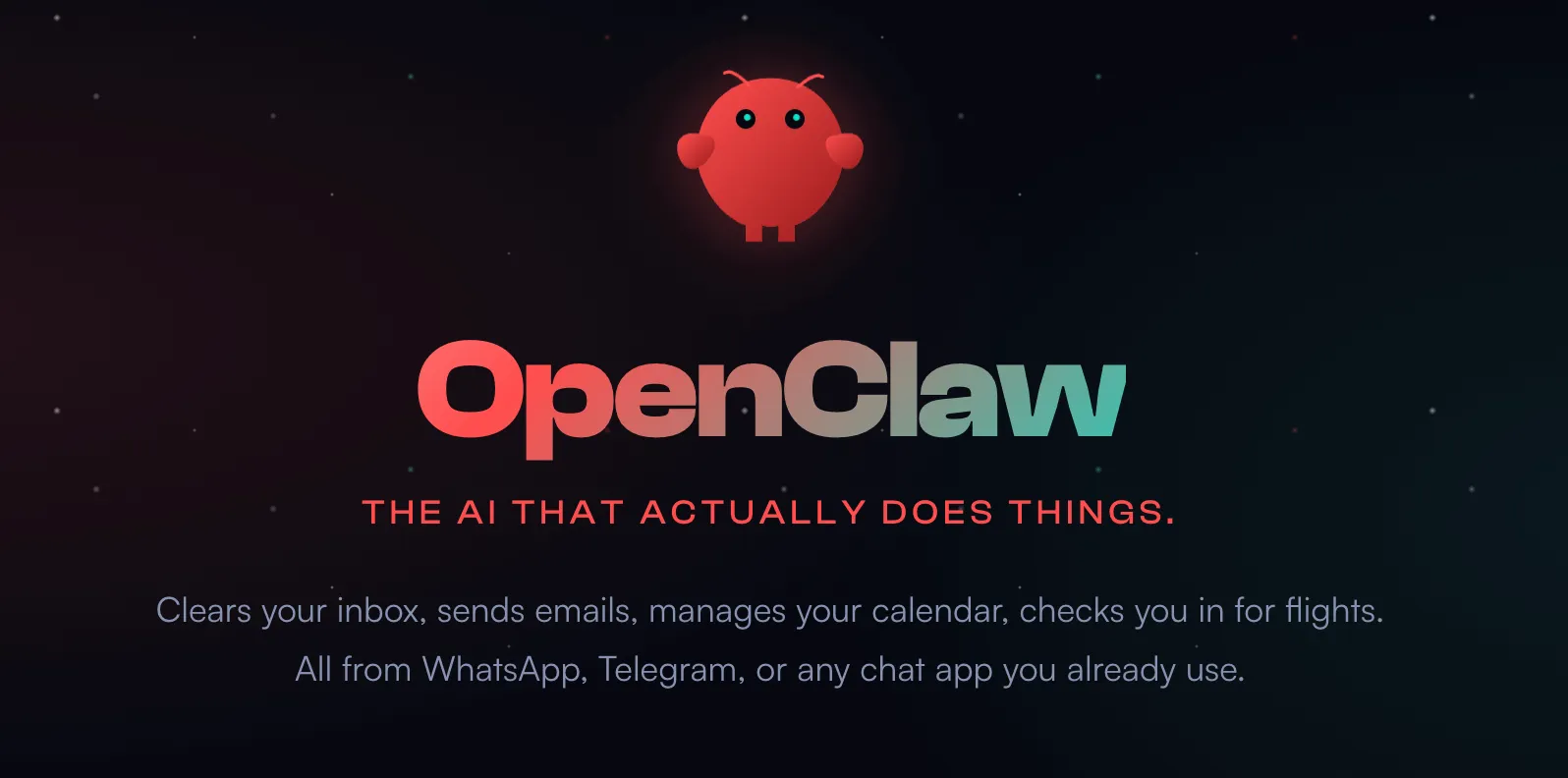 OpenClaw (구 Clawdbot) AI 에이전트를 나타내는 대표 이미지. 밝은 미래형 오피스 공간에서 홀로그램 형태의 AI 로봇이 이메일 정리와 업무 자동화 작업을 수행하는 모습을 시각화했으며, 사용자가 키보드로 작업하는 동안 AI 에이전트가 실시간으로 이메일, 캘린더, 체크리스트를 자동 처리하는 OpenClaw의 핵심 기능을 표현함. 배경의 미래 도시 스카이라인과 투명한 홀로그램 UI가 첨단 자동화 기술의 비전을 전달하며, 블로그의 OpenClaw 완벽 가이드 및 안전 사용법 주제를 시각적으로 대표함 (OpenClaw AI agent hologram automation workspace email calendar task management future technology)