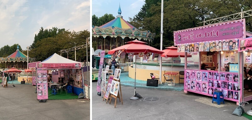 페이스페인팅, 캐리커쳐