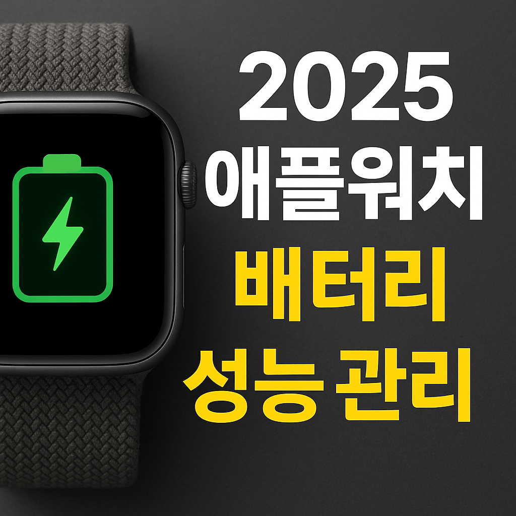 애플워치 배터리 성능 관리법! 2025년 방전 방지 실전 꿀팁·교체 기준 완벽정리