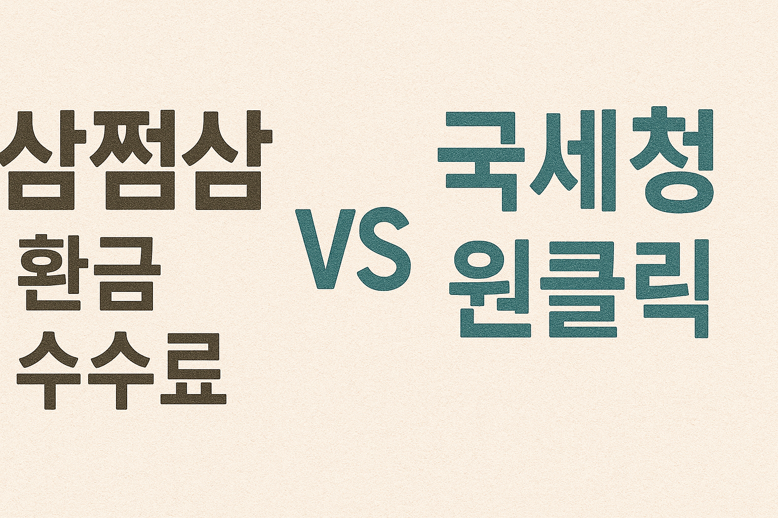 삼쩜삼 환급 수수료 vs 국세청