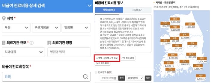전국 임플란트 평균 가격 확인 방법 사진